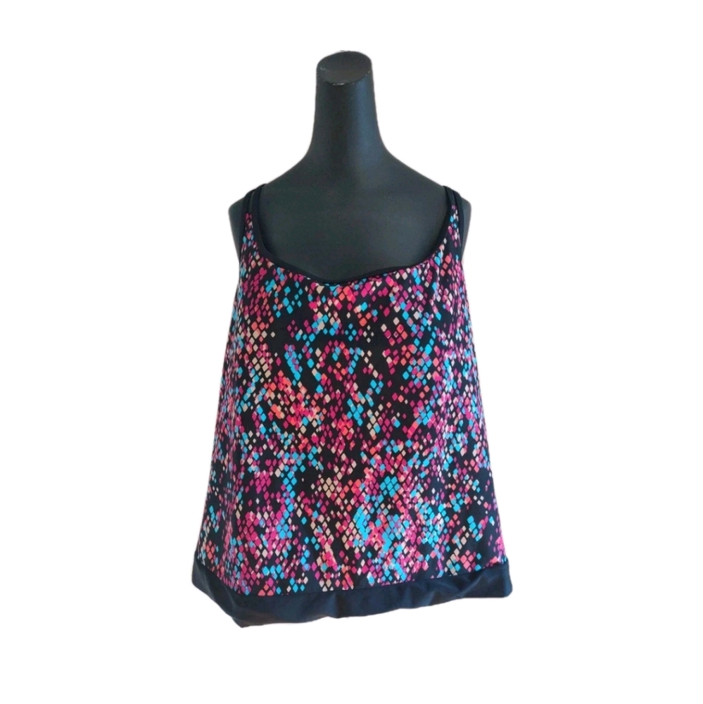 Catalina Women's Sz 3X (22/24) Multi-Color Print Tankini Swimsuit Top